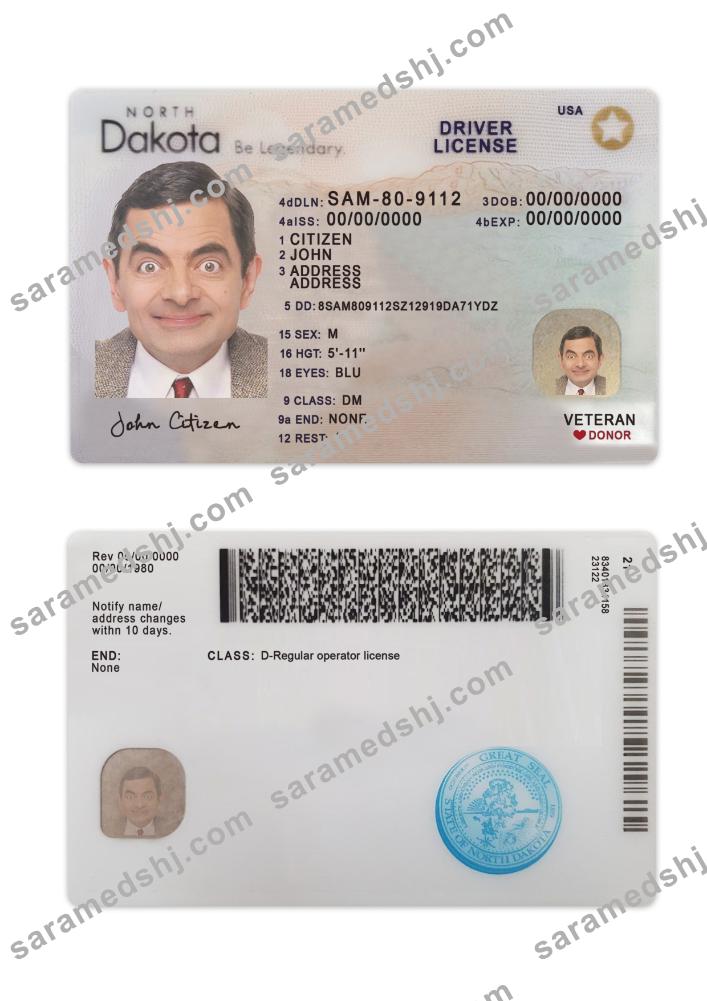 USA North Dakota driving license 2023-present